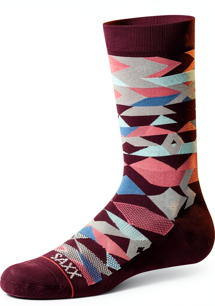 Chaussettes Saxx Park Lodge Geo/Multi portées lors d'une activité sportive