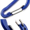 Mousquetons aluminium Outdoor Saxx 5 cm bleu camping-4