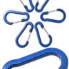 Mousquetons aluminium Outdoor Saxx 5 cm bleu camping-0
