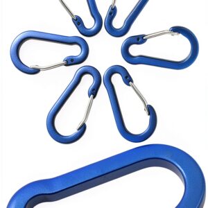 Mousquetons aluminium Outdoor Saxx 5 cm bleu camping-0