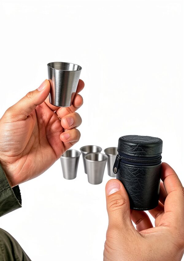 Gobelets alcool Outdoor Saxx acier inoxydable incassable-3