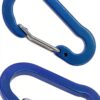 Mousquetons aluminium Outdoor Saxx 5 cm bleu camping-3
