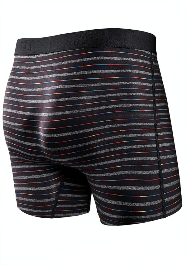 Caleçon SAXX Homme Élasthanne Léger Rayures Noires-1