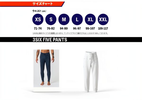 Pantalon SAXX 3Six Five Gris cendré chiné Homme-4