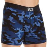 Saxx Boxer Vibe Homme Noir Bleu Confort Sport-0