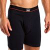 Boxer Saxx Homme Coton Léger Soutien BallPark Noir Ouragan-0