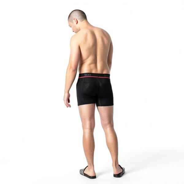 Saxx Boxer Homme Modèle SXBB30F Noir Vermillon Taille M-6