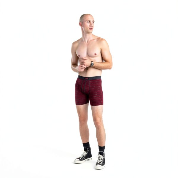 SAXX Vibe Xtra Boxer Homme Pack 2 Spacedye Stripe Noir Slim Fit-1