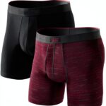 SAXX Vibe Xtra Boxer Homme Pack 2 Spacedye Stripe Noir Slim Fit-0