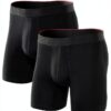 Boxer SAXX Vibe Xtra Homme Noir Taille L Doux Coupe Slim Fit BallPark-0
