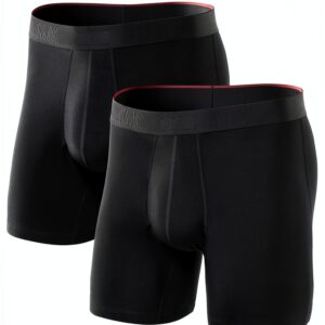 Boxer SAXX Vibe Xtra Homme Noir Taille L Doux Coupe Slim Fit BallPark-0