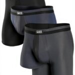 Boxer de sport SAXX Underwear Co. Noir/Bleu Marine/Graphite-0