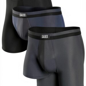 Boxer de sport SAXX Underwear Co. Noir/Bleu Marine/Graphite-0