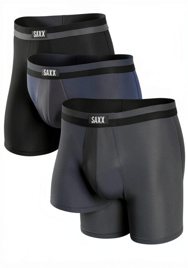Boxer de sport SAXX Underwear Co. Noir/Bleu Marine/Graphite-0