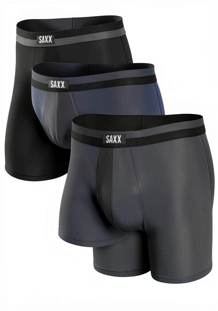 Boxer de sport SAXX Underwear Co. Noir/Bleu Marine/Graphite