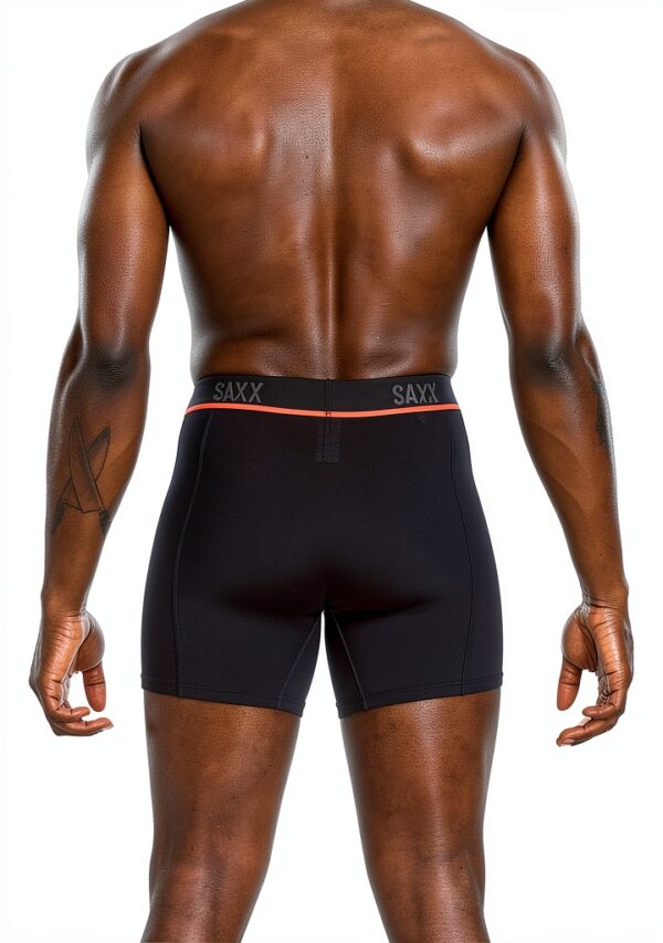 Saxx Boxer Homme Modèle SXBB30F Noir Vermillon Taille M-4