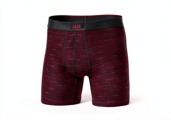 SAXX Vibe Xtra Boxer Homme Pack 2 Spacedye Stripe Noir Slim Fit-3
