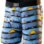 Boxer homme SAXX Vibe 2PK - Bleu Lazy River ou Noir, tailles S/M-0