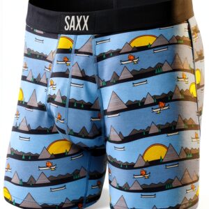 Boxer homme SAXX Vibe 2PK - Bleu Lazy River ou Noir, tailles S/M-0