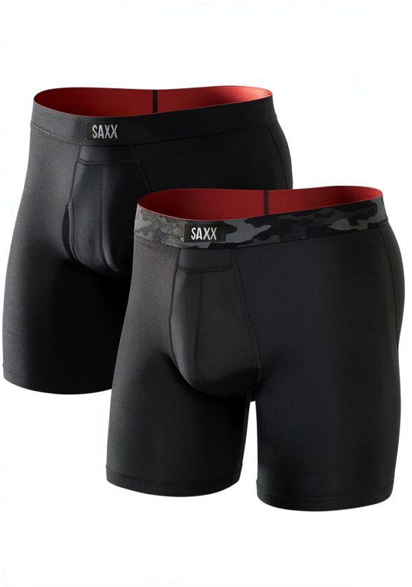 Boxer SAXX Underwear Homme Camo Noir – Modèle SXPP2MS-FTB-0