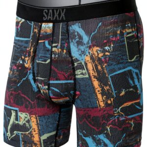 Saxx Boxer Quest Quick Dry Mesh Homme Bleu Marine M XL XXL-0