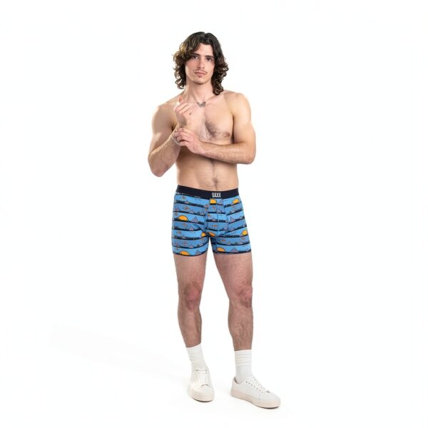 Boxer homme SAXX Vibe 2PK - Bleu Lazy River ou Noir, tailles S/M-2