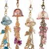breloques méduses FSSTUD Lot de 4 pour téléphone – bleu, blanc, rose-0