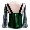 Costume Méduse Lito Angels – Robe verte satin avec serre‑tête serpent-4