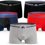 Boxer en bambou FM London - Lot de 5 doux, coupe élastique, sans-0
