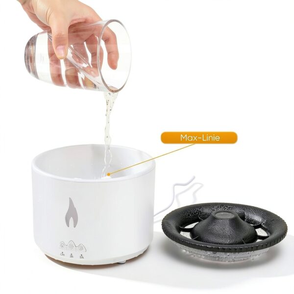 Humidificateur Trsaow Volcan 360 ml Diffuseur d'arômes avec veilleuse-5
