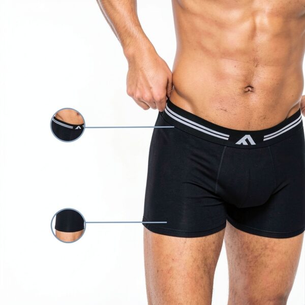 Boxer en bambou FM London – 5 doux, coupe élastique, sans étiquette-3