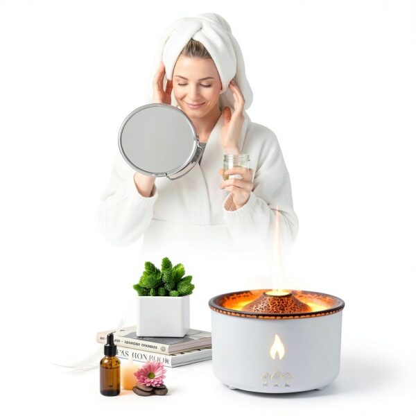 Humidificateur Trsaow Volcan 360 ml Diffuseur d'arômes avec veilleuse-6
