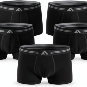 Boxer en bambou FM London - Lot de 5 doux, coupe élastique, sans-0