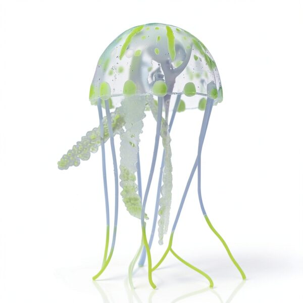 BSGP Lot de 6 méduses lumineuses pour aquarium, décoration en silicone-1
