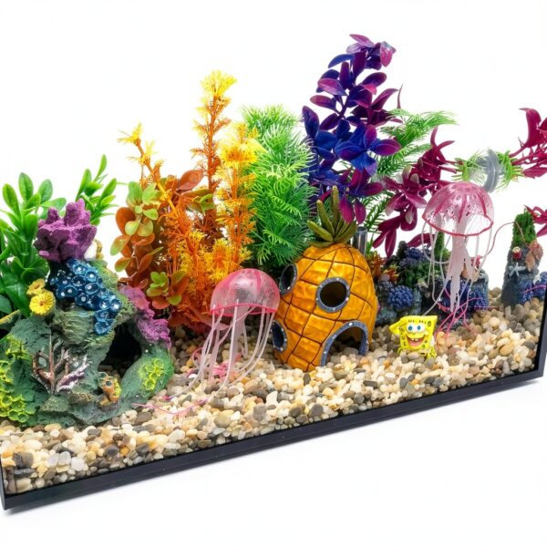 Méduses décoratives en silicone YWNYT –Lot de 18, 6 couleurs, aquarium-8