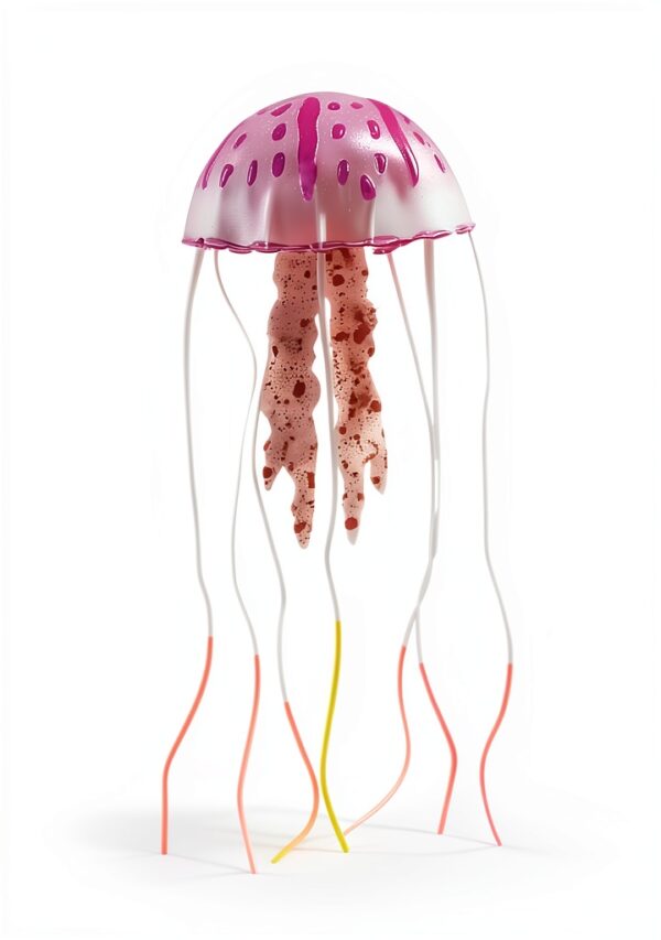 Méduses décoratives en silicone YWNYT –Lot de 18, 6 couleurs, aquarium-4
