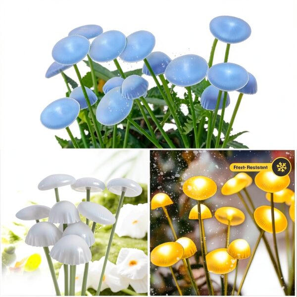 Lampe solaire extérieure YZYOE 4 Pack 10LED Méduse étanche, 2 modes-1