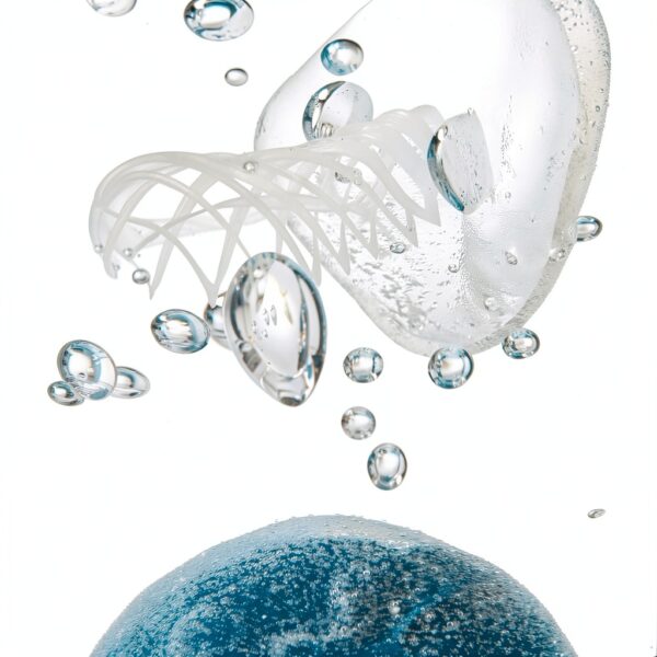LEONARDO HOME 018685 Objet Oceano Méduse Bleu 19 cm-4