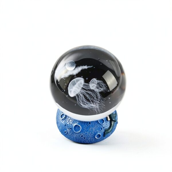 Veilleuse Boule de Cristal Méduse 80 mm USB Ieron-6