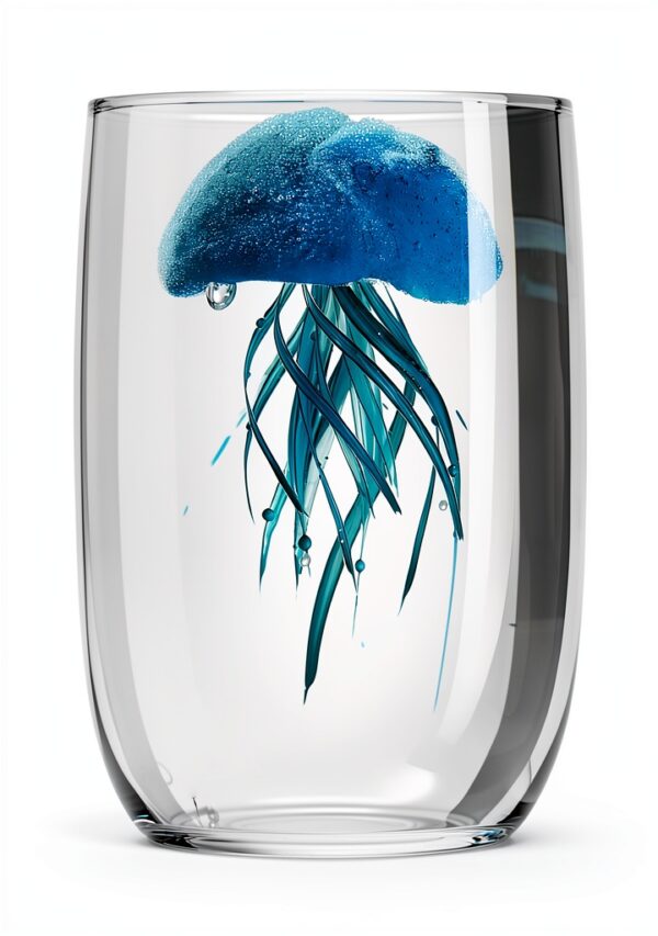 LEONARDO HOME 018685 Objet Oceano Méduse Bleu 19 cm-3