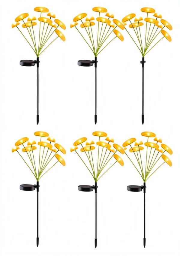 Lampe solaire extérieure YZYOE 4 Pack 10LED Méduse étanche, 2 modes-2