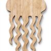 Méduse en bois - Hauteur : 5-50 cm - Décoration de bricolage - Taille : 15 cm - Lot de 1-0
