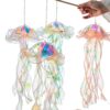 FPHADO Lot de 5 méduses portables à suspendre pour chambre à coucher, décoration d'ambiance-5