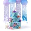 Méduses Lanternes en Papier lakigoes Luminarias 9 pièces bleu clair-6