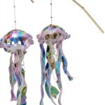 NUOBESTY Lot de 3 Lanternes Méduse Décoratives Portatives en Plastique Veilleuse Multicolore Effets Lumineux pour Chambre Décoration Fête et Ambiance Océanique-0