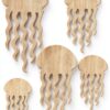 Méduse en bois - Hauteur : 5-50 cm - Décoration de bricolage - Taille : 15 cm - Lot de 1-1