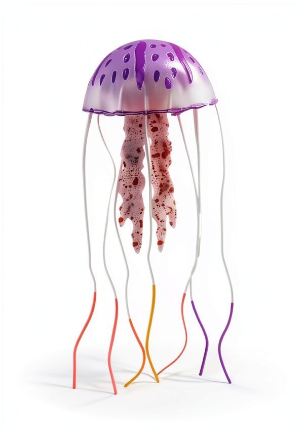 Méduses décoratives en silicone YWNYT –Lot de 18, 6 couleurs, aquarium-5