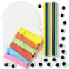 Kits de marionnettes méduses Baker Ross – 8 pièces en bois colorées-1
