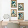 Affiche murale océan CREATCABIN 4 pièces Toile 25x20 cm Sans cadre-5