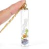 Méduse 3D Fond marin Brillent dans le Noir Jellyfish Cube Résine Plaqué Or 18k Chaîne Colliers avec pendentifs Femmes Handmade-4